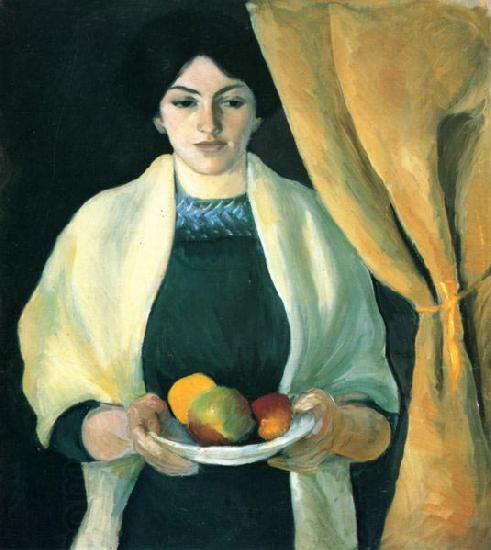 August Macke Portrat mit Apfeln oil painting picture